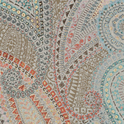 Fabriqué au Canada Sofa Lab personnalisable Pouf en tissu The Curve 31 - Eden multicolore | Pouf The Curve de Sofa Lab de 31 po fabriqué au Canada en tissu - Eden multicolore | CURV1834