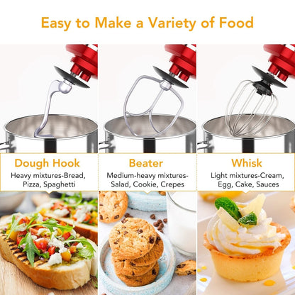 Robot pâtissier - Capacité de 7,5 L, 10 vitesses, moteur de 660 W