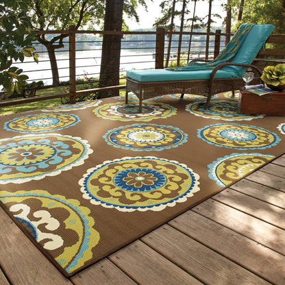 Tapis d'intérieur/extérieur Vista Home Catalina à médaillons floraux