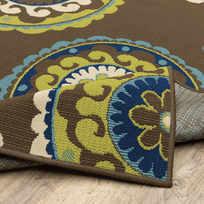 Tapis d'intérieur/extérieur Vista Home Catalina à médaillons floraux