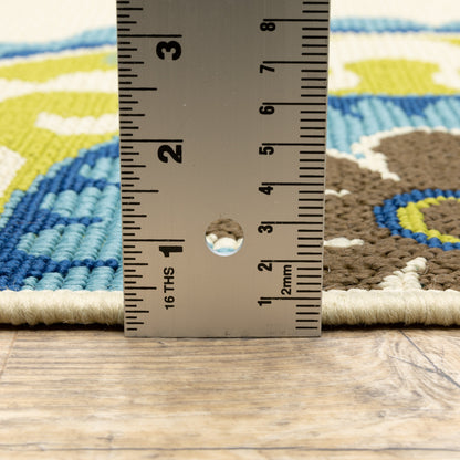 Tapis d'intérieur/extérieur Vista Home Catalina à médaillons floraux