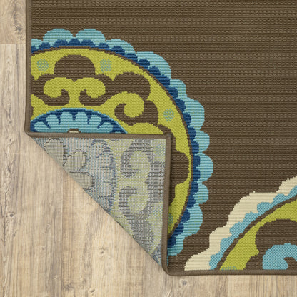 Tapis d'intérieur/extérieur Vista Home Catalina à médaillons floraux