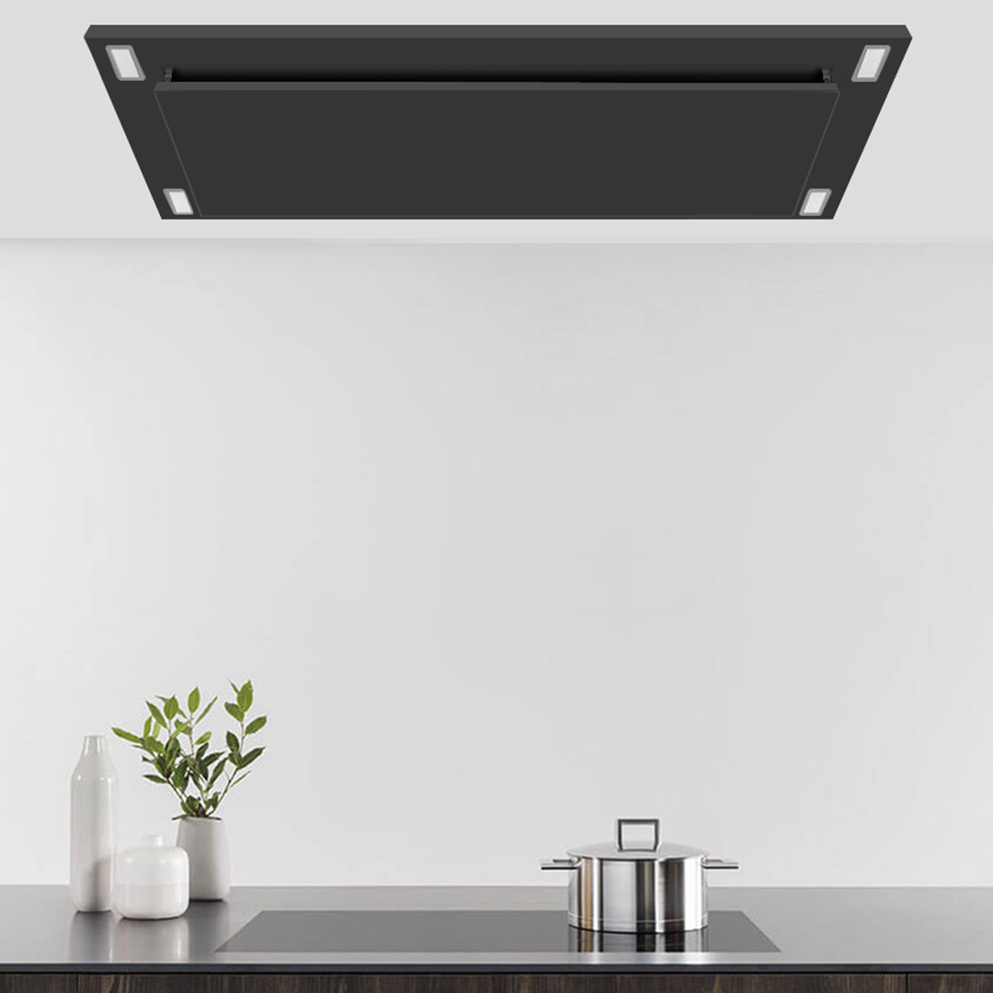 Victory Black Flush Ceiling Mount Range Hood - Sunset-BK|Hotte de cuisinière affleurée au plafond Victory noire - Sunset-BK
