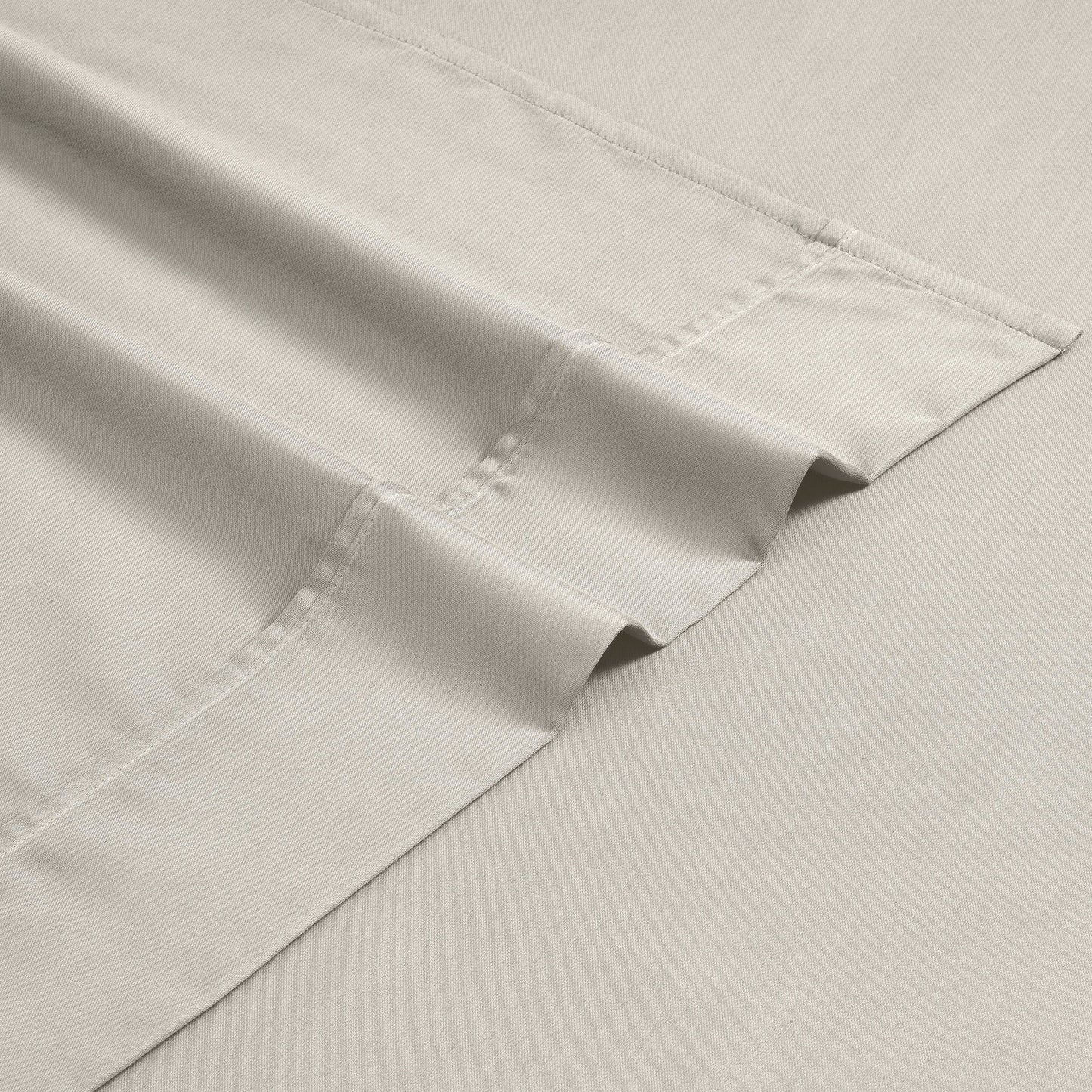 Ensemble de draps-housses en mélange de coton de qualité supérieure, 1200 fils/cm², à poches profondes.