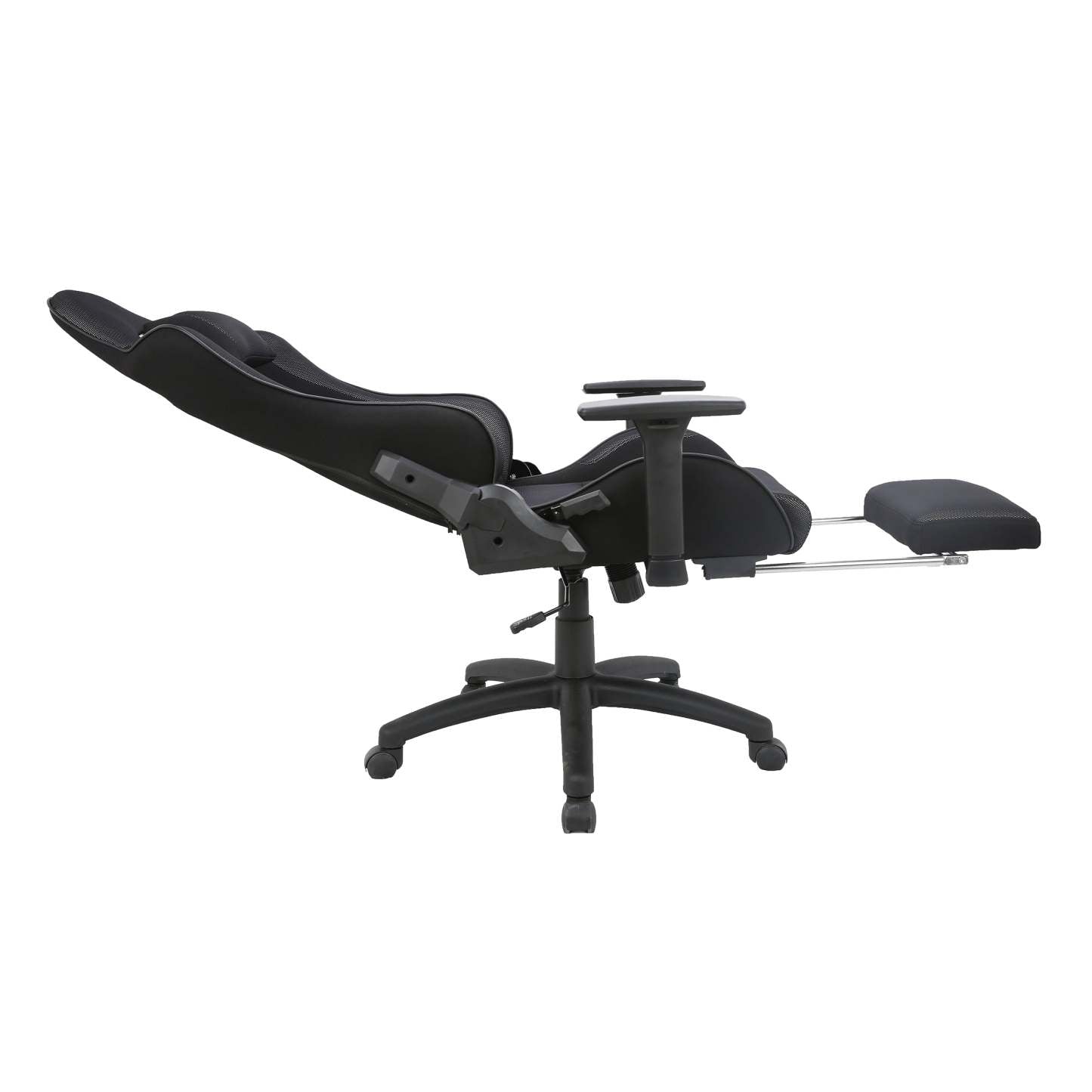 Tygerclaw Gaming Office Chair with Lumbar Pillow &amp; Leg Rest - Black|Fauteuil de jeu et de bureau TygerClaw avec coussin lombaire et repos-pieds - noir