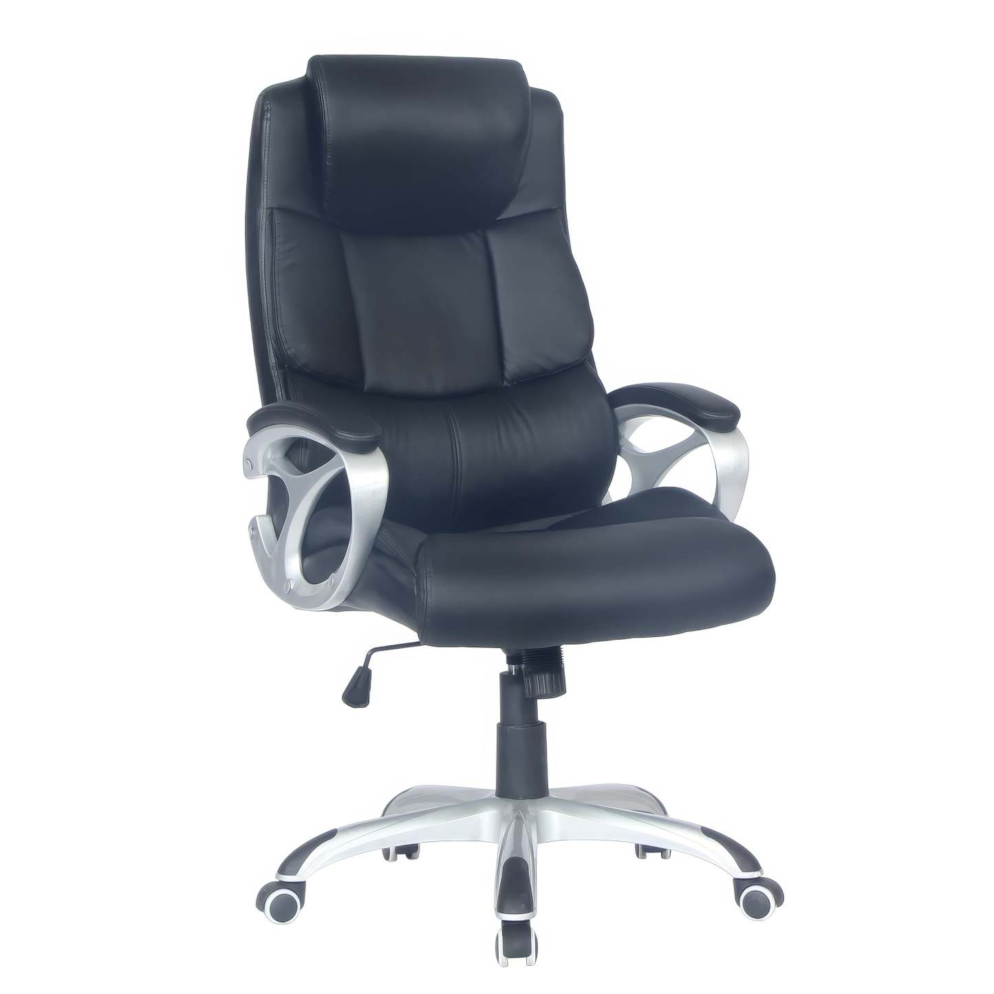 Tygerclaw 32 Executive High Back PU Leather Office Chair - Black|Fauteuil président TygerClaw à dossier haut en similicuir en polyuréthane - noir