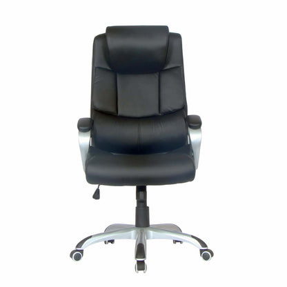 Tygerclaw 32 Executive High Back PU Leather Office Chair - Black|Fauteuil président TygerClaw à dossier haut en similicuir en polyuréthane - noir