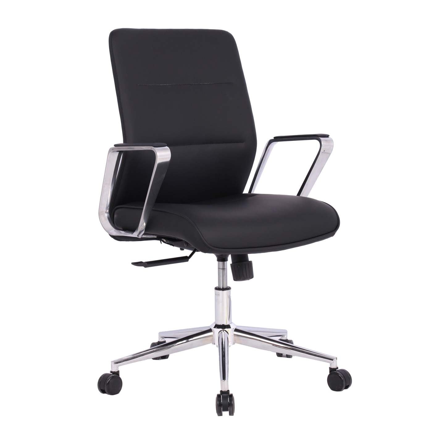 Tygerclaw Mid Back Microfibre PU Office Chair - Black|Fauteuil de bureau en microfibre de polyuréthane TygerClaw à mi-dossier - noir