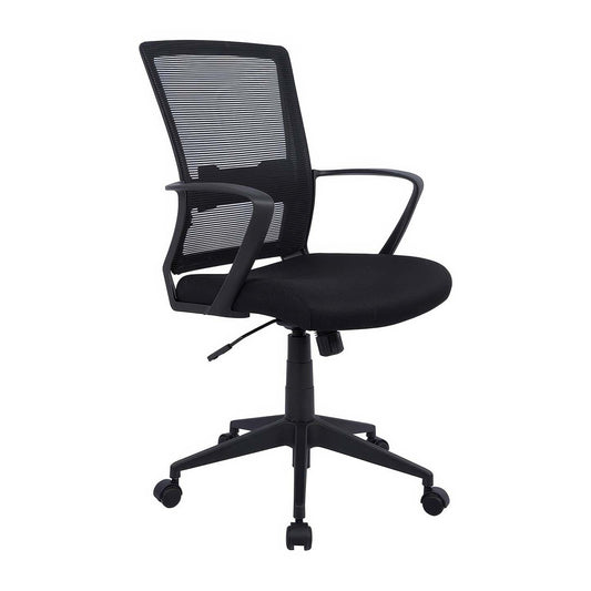 Tygerclaw Mid Back Mesh &amp; Fabric Office Chair - Black|Fauteuil de bureau en mailles et tissu TygerClaw à mi-dossier - noir