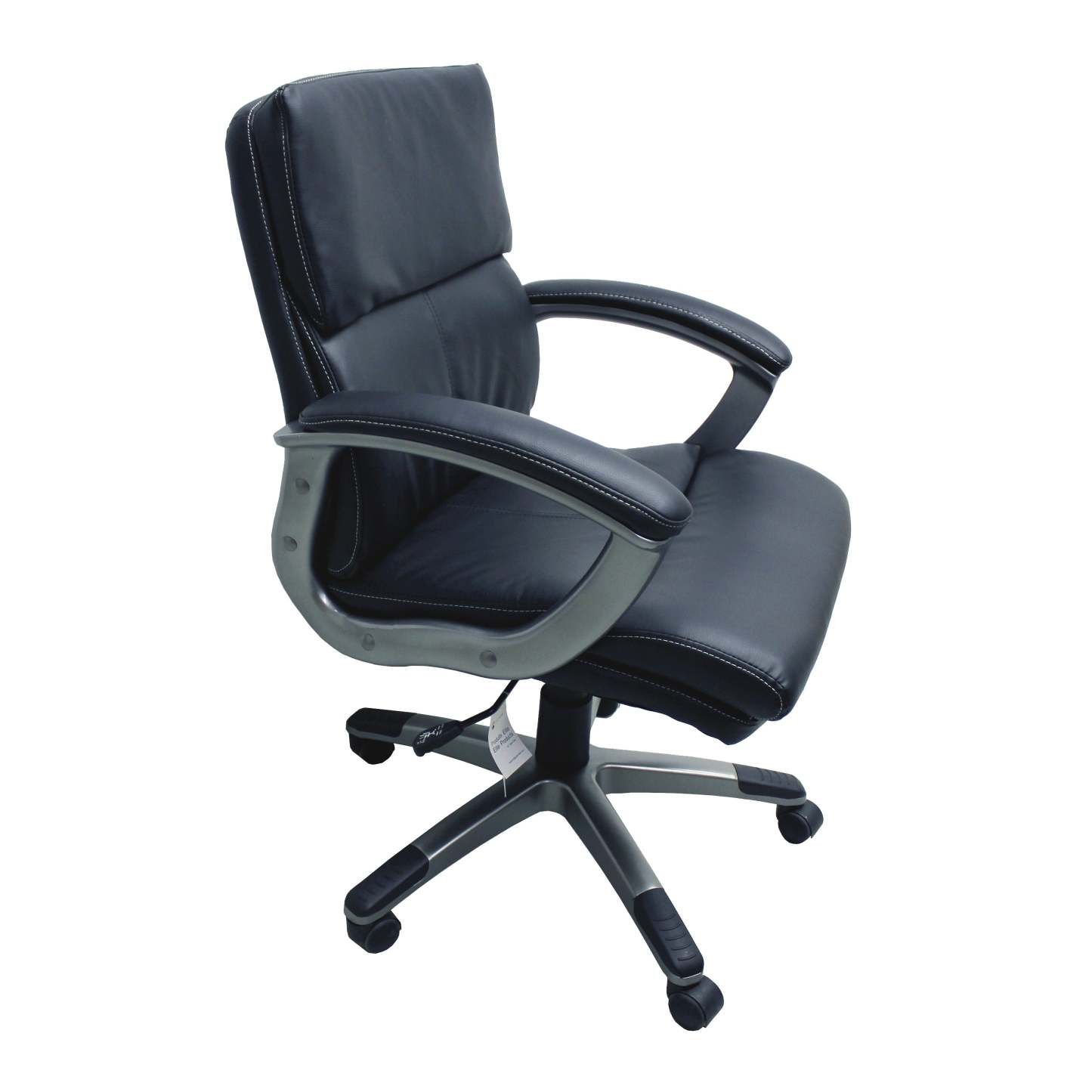 Tygerclaw 26 Mid Back PU Leather Office Chair - Black|Chaise de bureau TygerClaw mi-dossier en similicuir en polyuréthane - noire