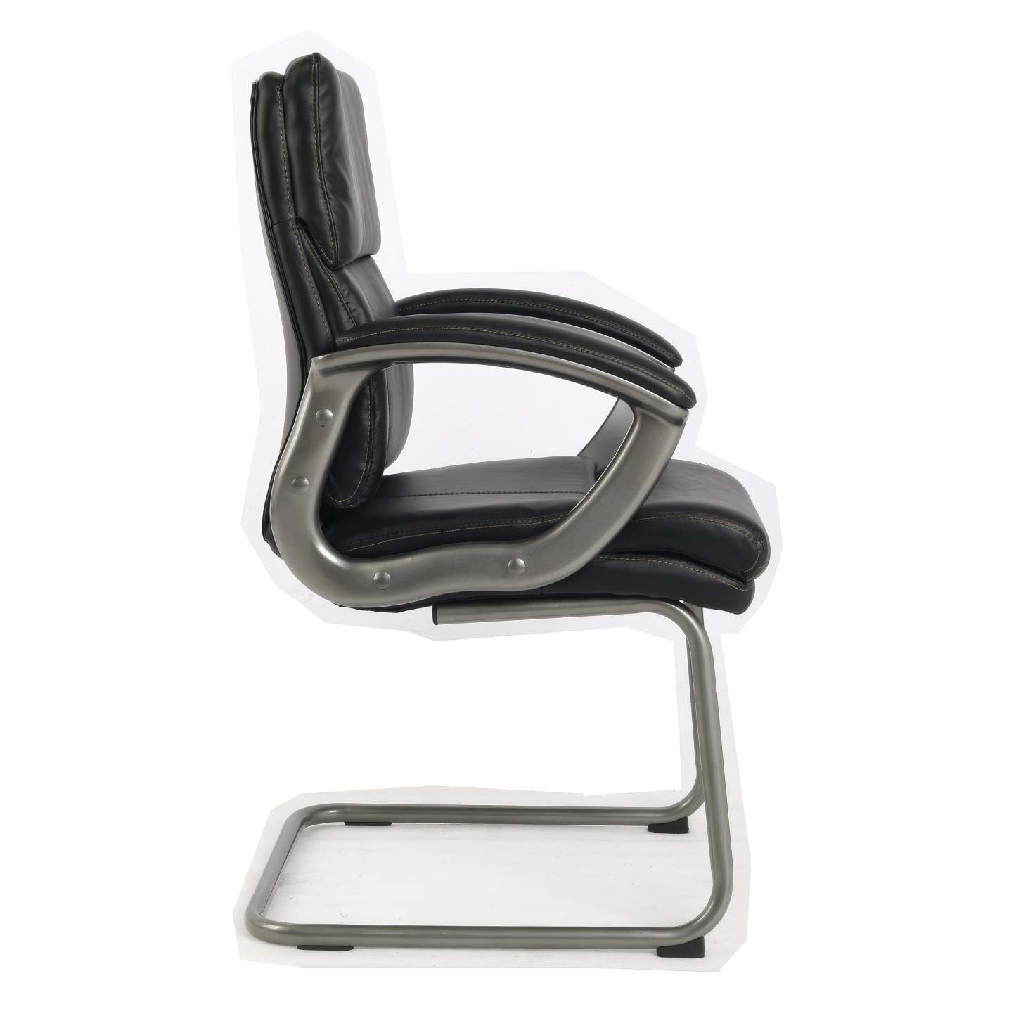 Tygerclaw 24 Mid Back PU Leather Office Chair - Black|Chaise de bureau TygerClaw mi-dossier en similicuir en polyuréthane - noire