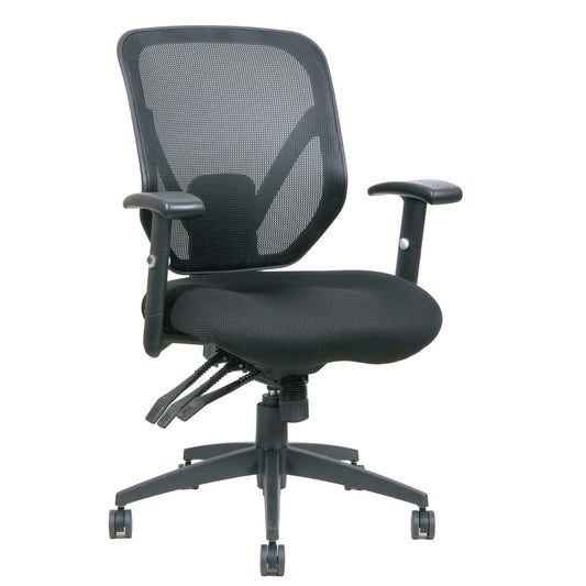 Tygerclaw Mid Back Mesh Office Chair - Grey|Fauteuil de bureau en mailles TygerClaw à mi-dossier - gris