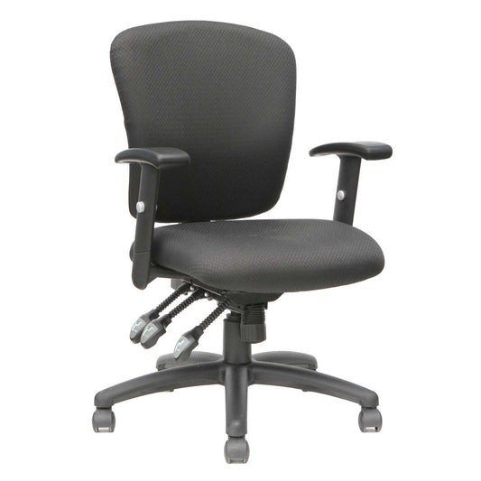 Tygerclaw Mid Back Fabric Office Chair - Grey|Fauteuil de bureau en tissu TygerClaw mi-dossier - gris