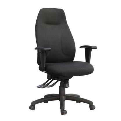 Tygerclaw Executive High Back Fabric Office Chair - Black|Fauteuil président en tissu TygerClaw à dossier haut - noir