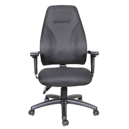 Tygerclaw Executive High Back Fabric Office Chair - Black|Fauteuil président en tissu TygerClaw à dossier haut - noir