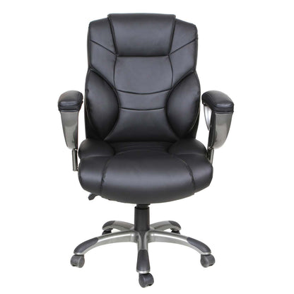 Tygerclaw Executive High Back Bonded Leather Office Chair - Grey|Fauteuil président TygerClaw en cuir contrecollé à dossier haut - gris