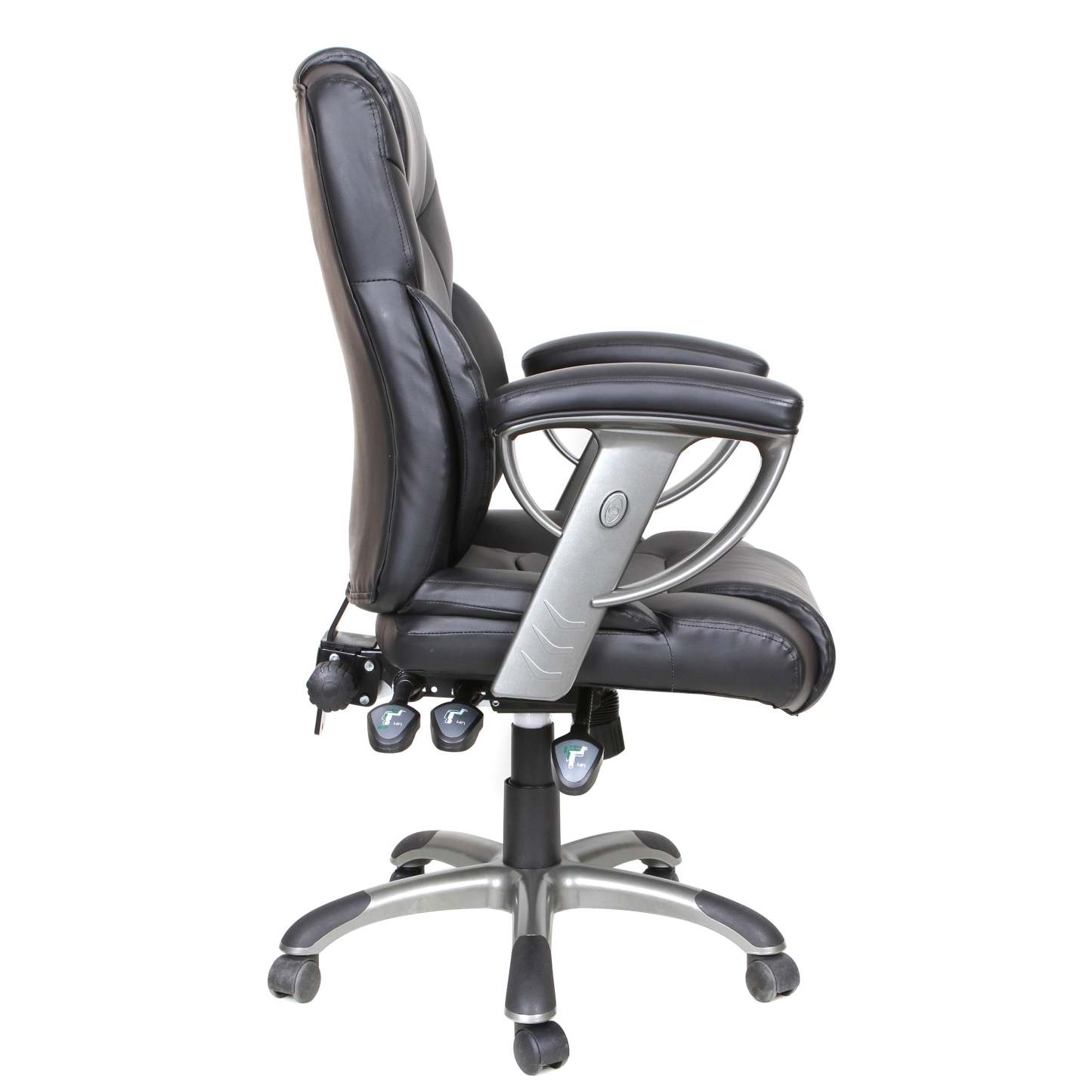 Tygerclaw Executive High Back Bonded Leather Office Chair - Grey|Fauteuil président TygerClaw en cuir contrecollé à dossier haut - gris