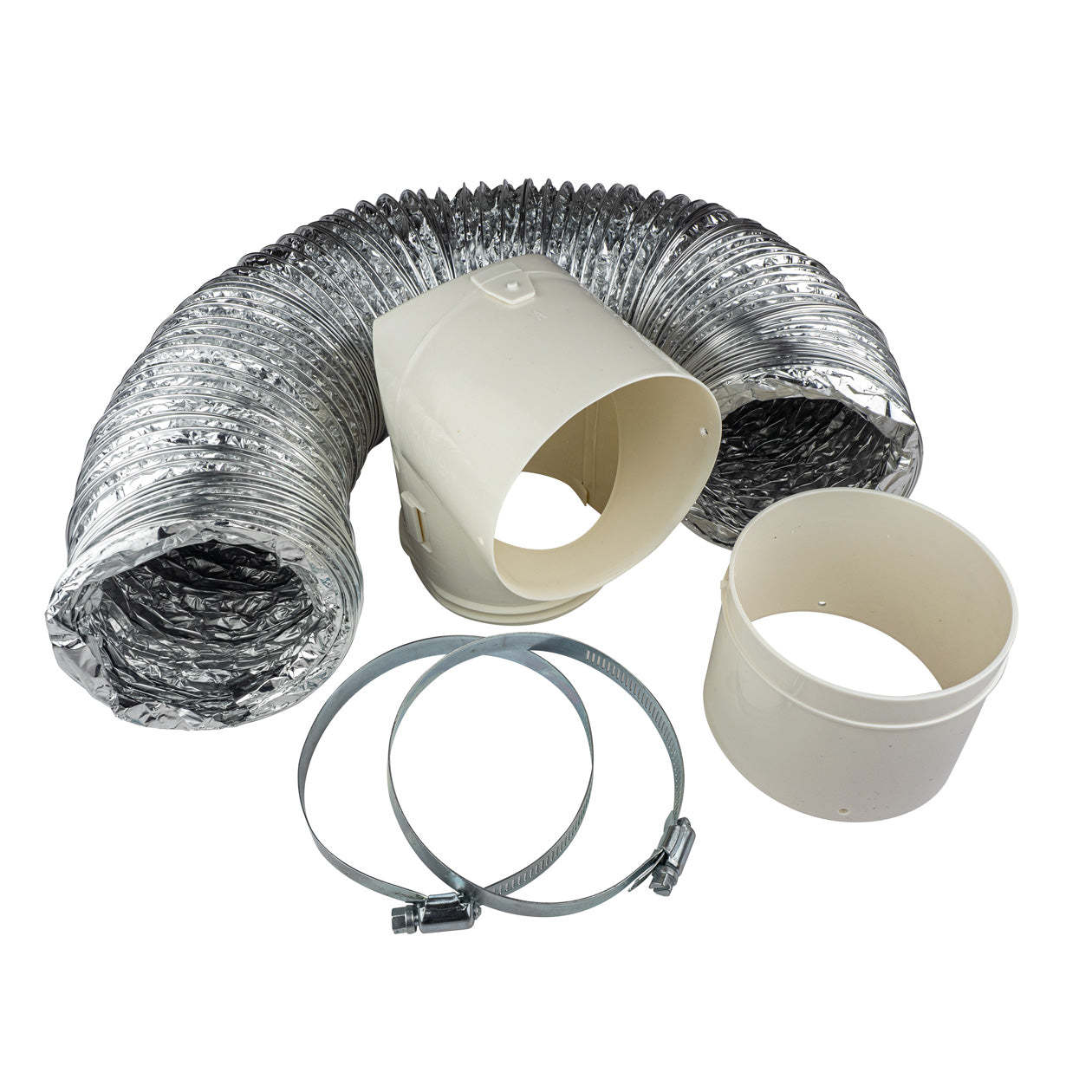 Dundas Jafine ProFlex™ Dryer-to-Duct Connector Kit and 4 Metal Worm Gear Clamps Package|Trousse de connexion Dundas Jafine de la sécheuse au conduit et colliers de serrage|DRYVENT2