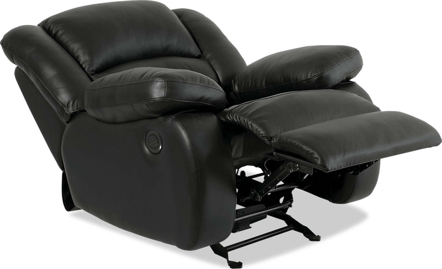 Fauteuil à inclinaison électrique Toreno 42 en cuir véritable - Noir | Fauteuil inclinable électrique Toreno de 42 po en cuir véritable - noir