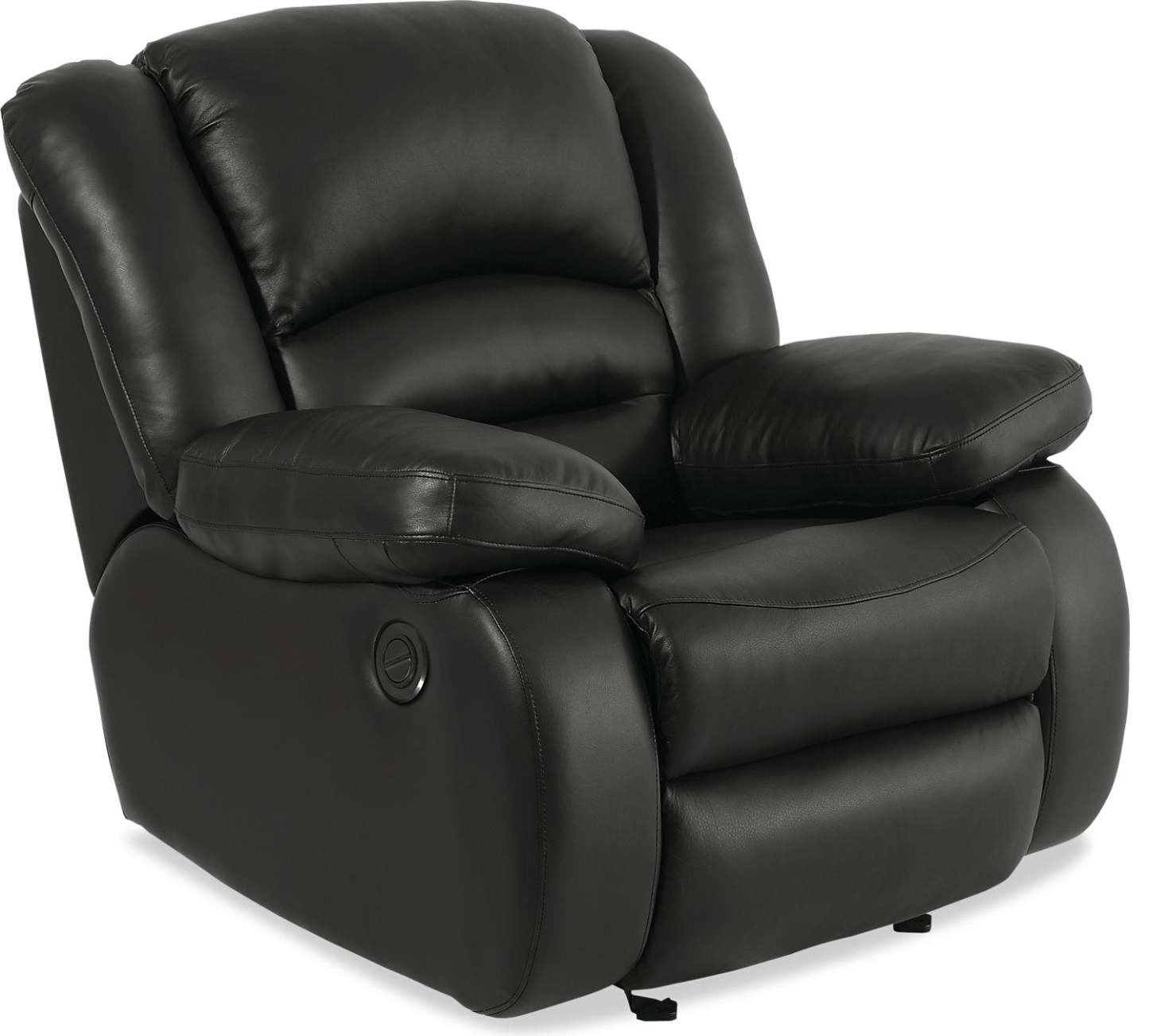 Fauteuil à inclinaison électrique Toreno 42 en cuir véritable - Noir | Fauteuil inclinable électrique Toreno de 42 po en cuir véritable - noir
