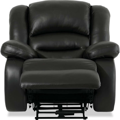 Fauteuil à inclinaison électrique Toreno 42 en cuir véritable - Noir | Fauteuil inclinable électrique Toreno de 42 po en cuir véritable - noir