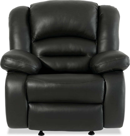 Fauteuil à inclinaison électrique Toreno 42 en cuir véritable - Noir | Fauteuil inclinable électrique Toreno de 42 po en cuir véritable - noir