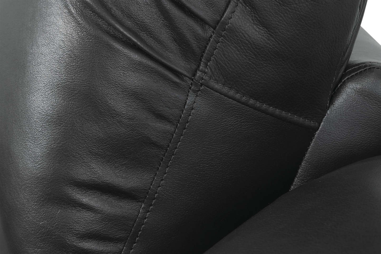 Sofa inclinable Toreno de 86 po en cuir véritable - noir