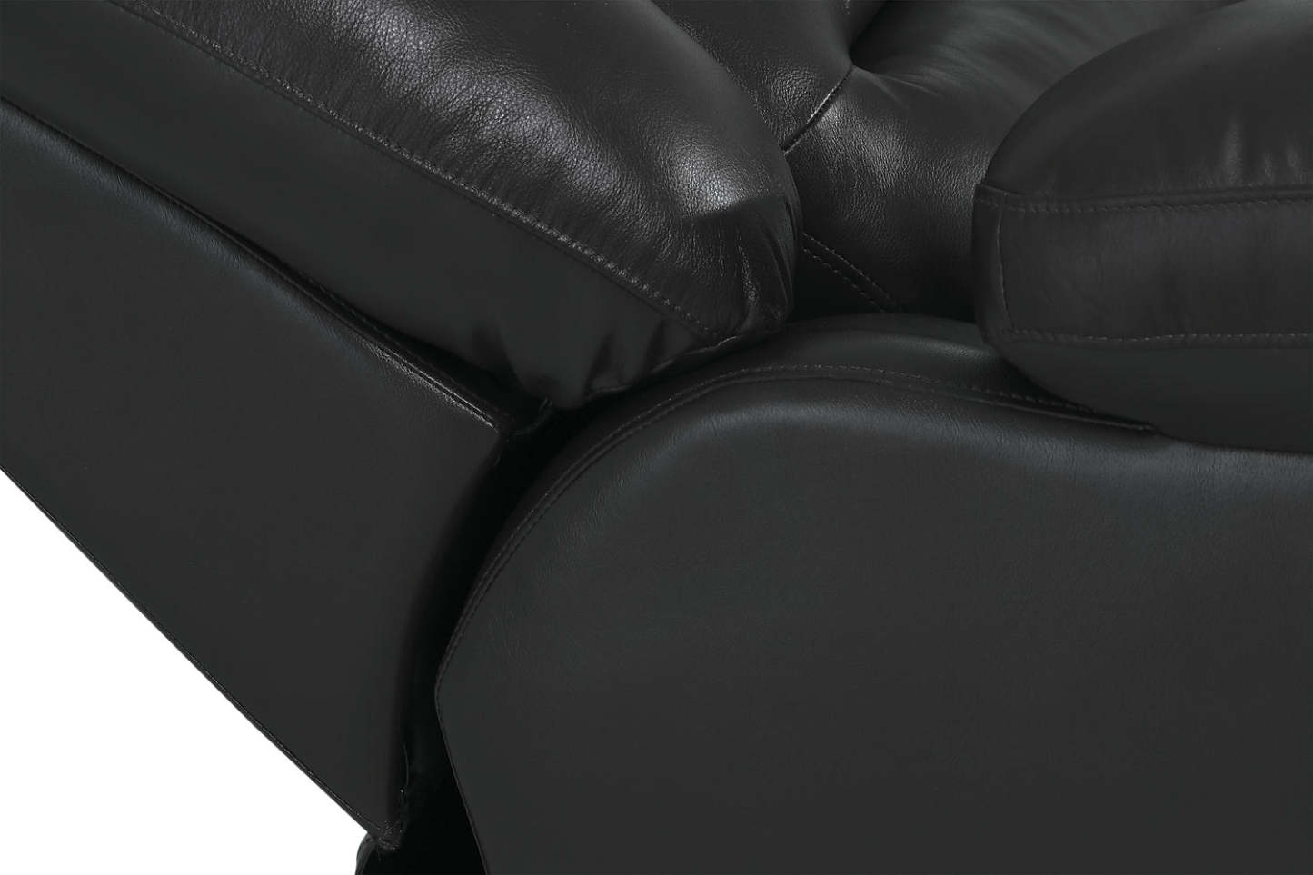 Fauteuil à inclinaison électrique Toreno 42 en cuir véritable - Noir | Fauteuil inclinable électrique Toreno de 42 po en cuir véritable - noir