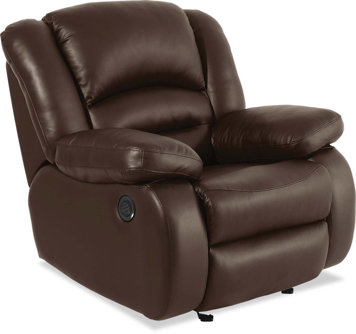 Fauteuil à inclinaison électrique Toreno 42 en cuir véritable - Brun | Fauteuil inclinable électrique Toreno de 42 po en cuir véritable - brun
