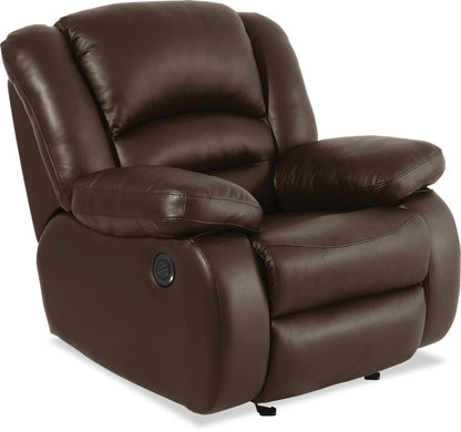 Fauteuil à inclinaison électrique Toreno 42 en cuir véritable - Brun | Fauteuil inclinable électrique Toreno de 42 po en cuir véritable - brun