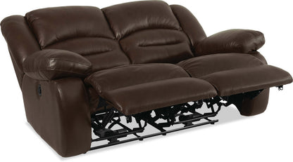 Toreno 64 Genuine Leather Power Reclining Loveseat - Brown | Causeuse à inclinaison électrique Toreno de 64 po en cuir véritable - brune
