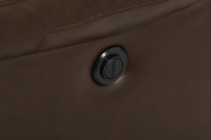 Canapé à inclinaison électrique Toreno 86 en cuir véritable - Brun | Canapé à inclinaison électrique Toreno de 86 po en cuir véritable - brun