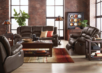 Toreno 64 Genuine Leather Power Reclining Loveseat - Brown | Causeuse à inclinaison électrique Toreno de 64 po en cuir véritable - brune