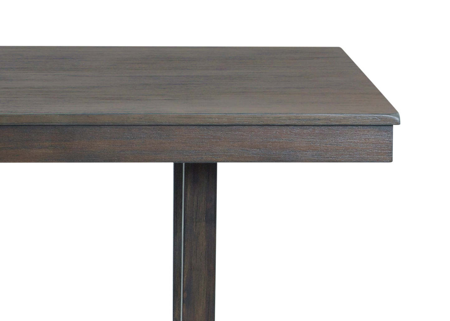 Table à hauteur de comptoir Tribeca, base piédestal, carré 40 W - Gris/Marron | Table carrée Tribeca de 40 po (L) de hauteur comptoir avec pied piédestal - gris-brun