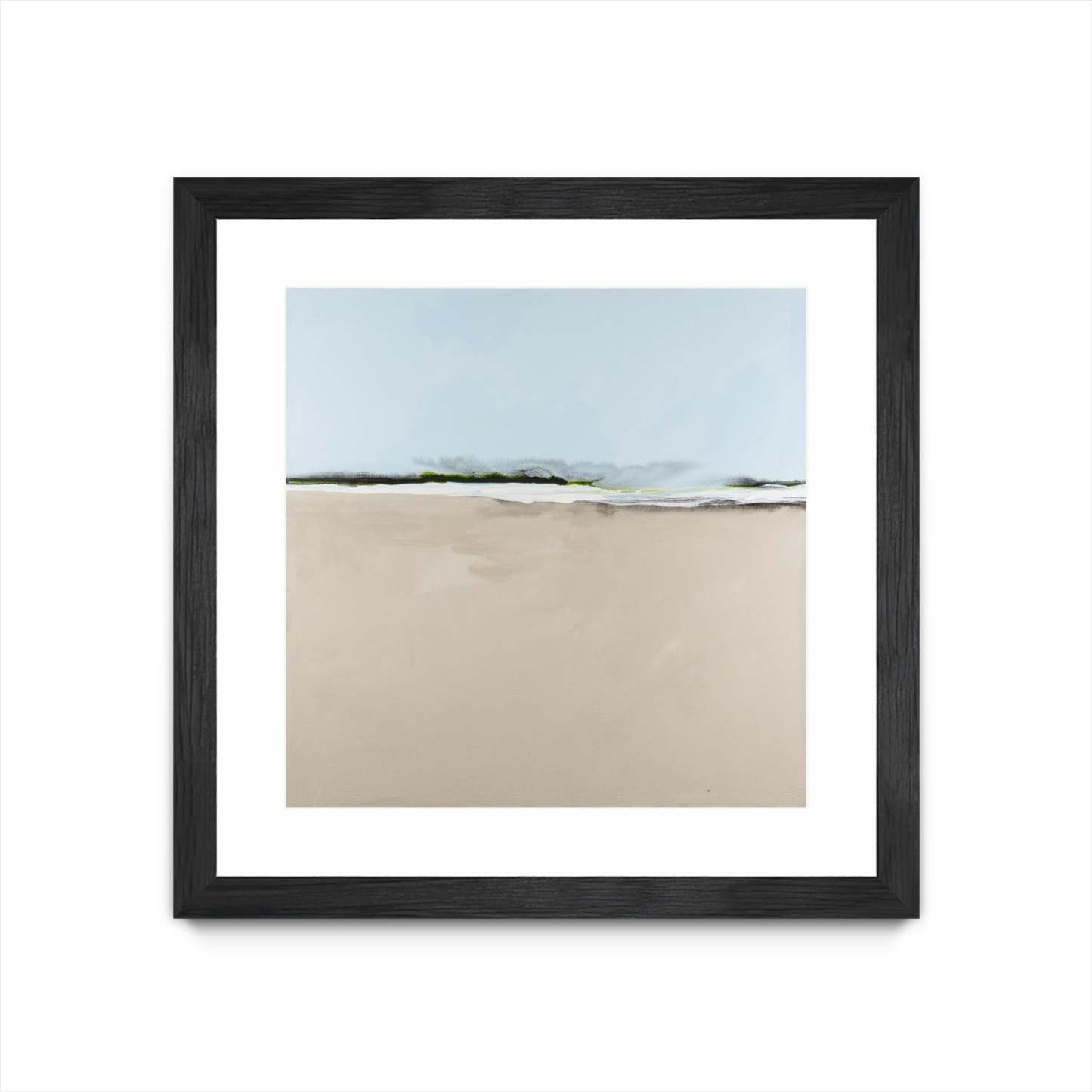 Œuvre d’art murale encadrée noire et mate « Simply Stated » 30 x 30