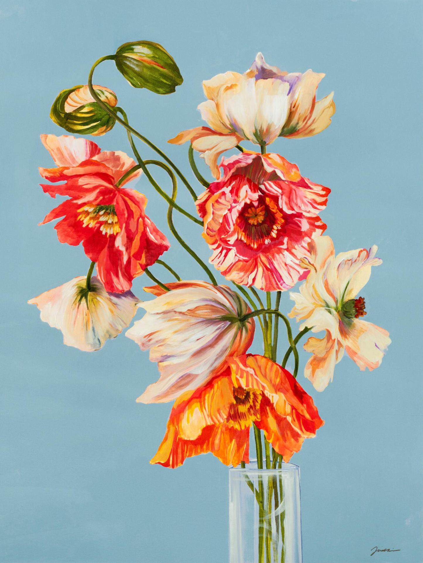 Paper Poppies Giant Art 72x54 Wall Art|Œuvre d’art murale Giant Art « Paper Poppies » 72 x 54