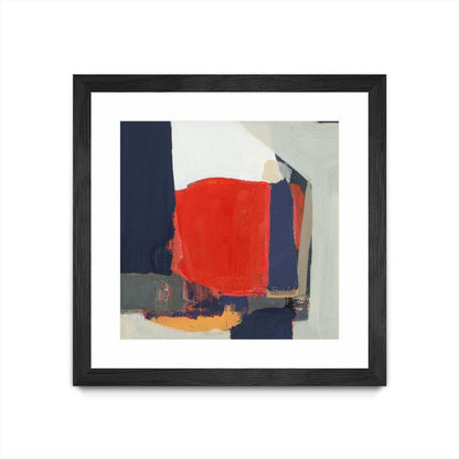 Orange Crush V6 Matted and Framed Black 36x36 Wall Art|Œuvre d'art murale encadrée noire et mate « Orange Crush V6 » 36 x 36