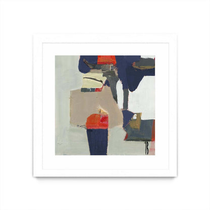Orange Crush V9 Matted and Framed White 36x36 Wall Art|Œuvre d'art murale imprimée blanche et mate « Orange Crush V9 » 36 x 36