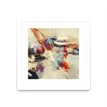 Positive Energy I Matted and Framed White 36x36 Wall Art|Œuvre d’art murale encadrée blanche et mate « Positive Energy I » 36 x 36