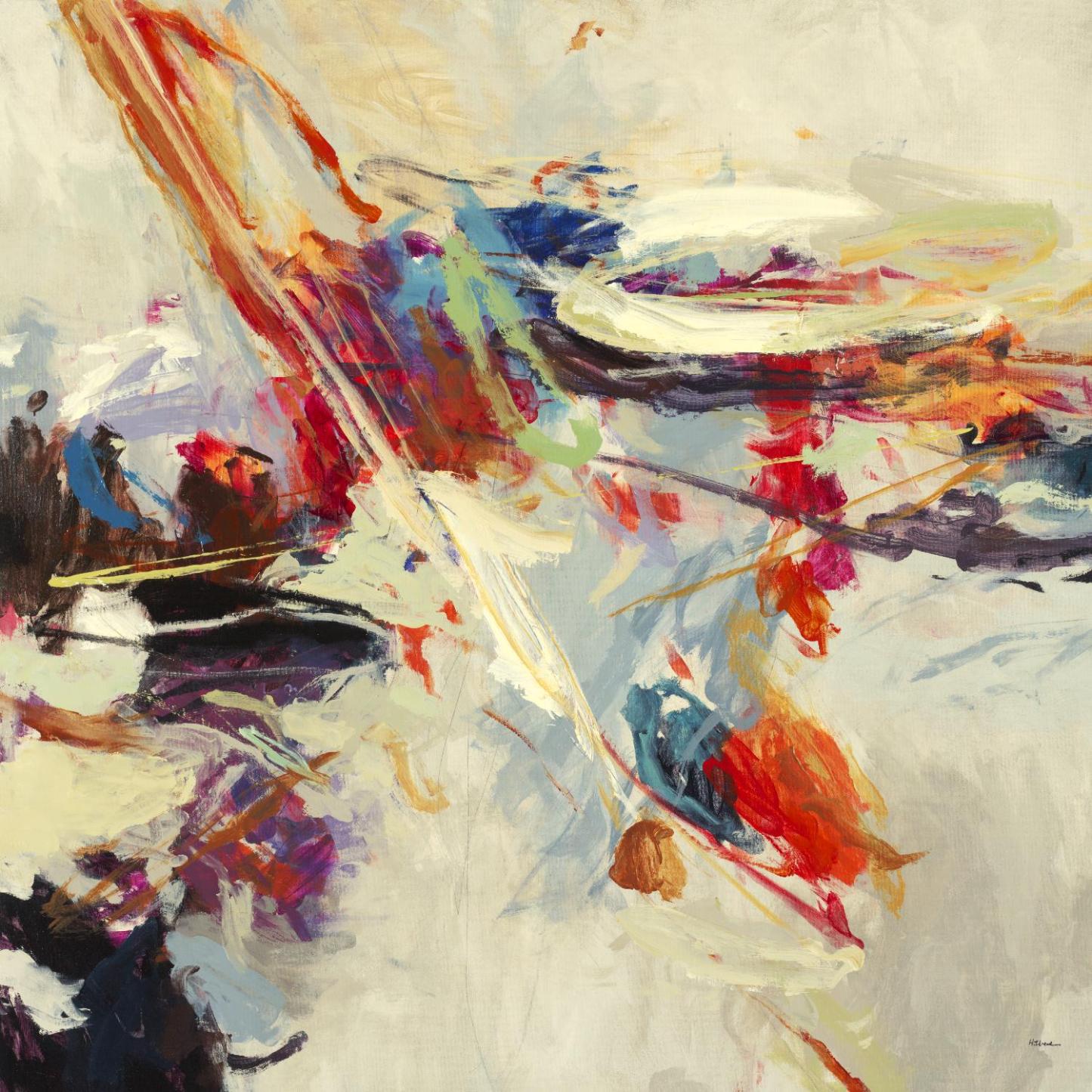 Œuvre d'art murale géante « Positive Energy I » 72 x 72