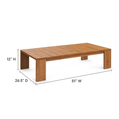 Ensemble de meubles de patio extérieur en bois d'acacia Tahoe 5 pièces