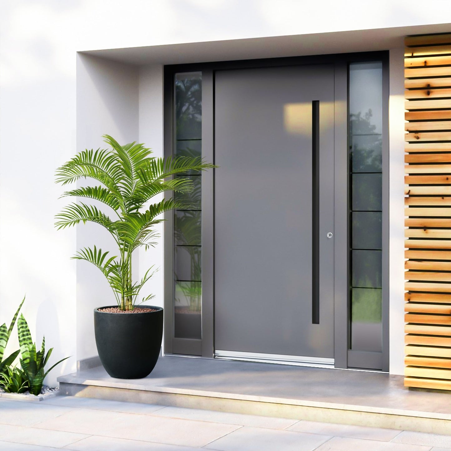 Pot de fleurs conique rond en oxyde de magnésium (MgO), pour intérieur et extérieur