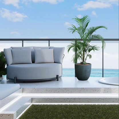 Pot de fleurs conique rond en oxyde de magnésium (MgO), pour intérieur et extérieur