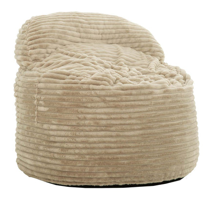 Sealy Teddy Corduroy High Density Foam Bean Bag Chair - Beige|Fauteuil poire Teddy de Sealy en velours tricoté avec à haute densité - beige