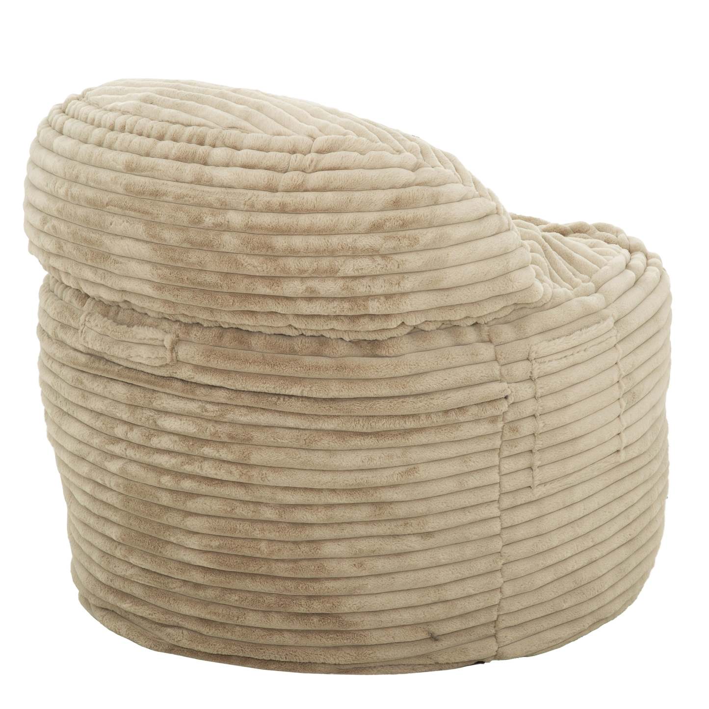 Sealy Teddy Corduroy High Density Foam Bean Bag Chair - Beige|Fauteuil poire Teddy de Sealy en velours tricoté avec à haute densité - beige