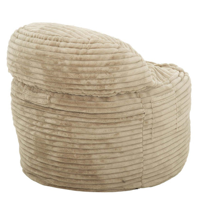 Sealy Teddy Corduroy High Density Foam Bean Bag Chair - Beige|Fauteuil poire Teddy de Sealy en velours tricoté avec à haute densité - beige