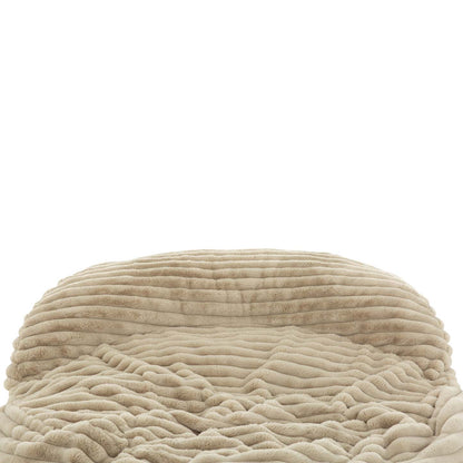 Sealy Teddy Corduroy High Density Foam Bean Bag Chair - Beige|Fauteuil poire Teddy de Sealy en velours tricoté avec à haute densité - beige