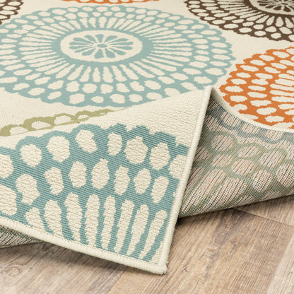 Tapis d'intérieur/extérieur multicolore Vista Home Malta Medallions