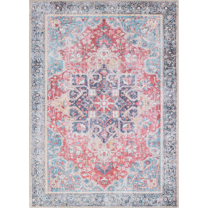 Tapis multi-usages traditionnel vintage vieilli, lavable en machine