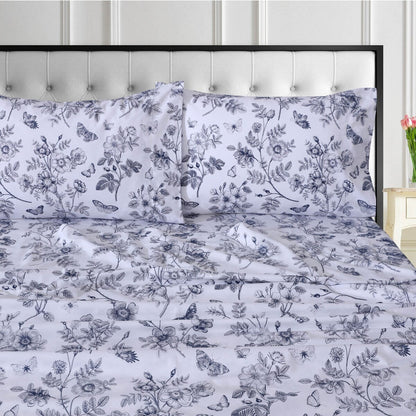 Ensemble de draps en percale de coton biologique Tribeca Living, 400 fils, poches extra profondes